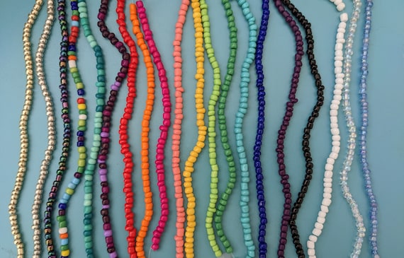Small glass shop bead bracelet