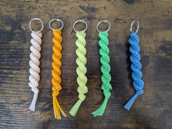 Glow in the Dark Boondoggle Keychain Rexlace Keychain Glow Keychain Plastic Lacing Gimp Lanyard Gift Idea Stocking Stuffer Etsy