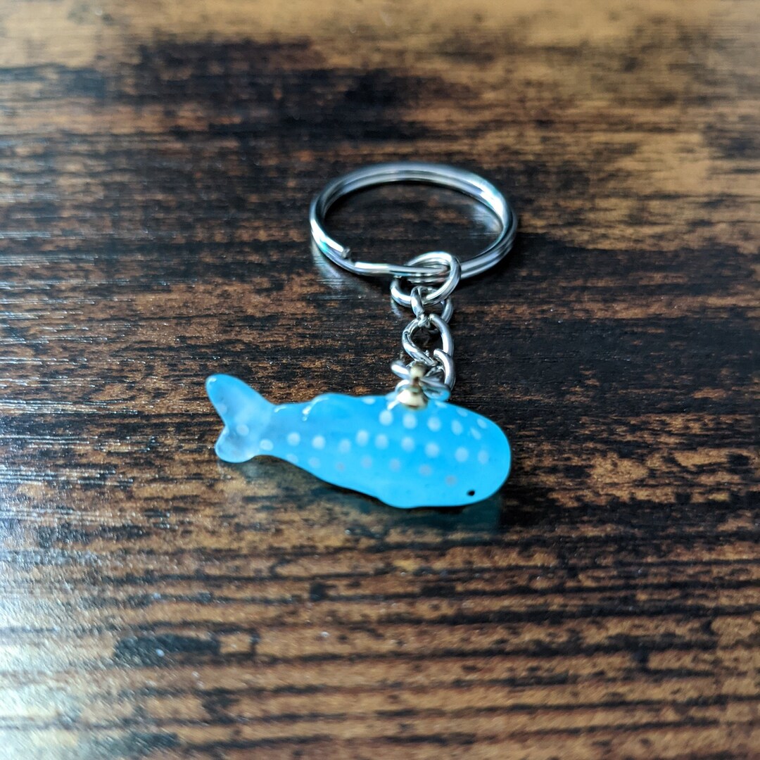 Blue Whale Shark Keychain Little Whale Keychain Ocean Animal Keychain