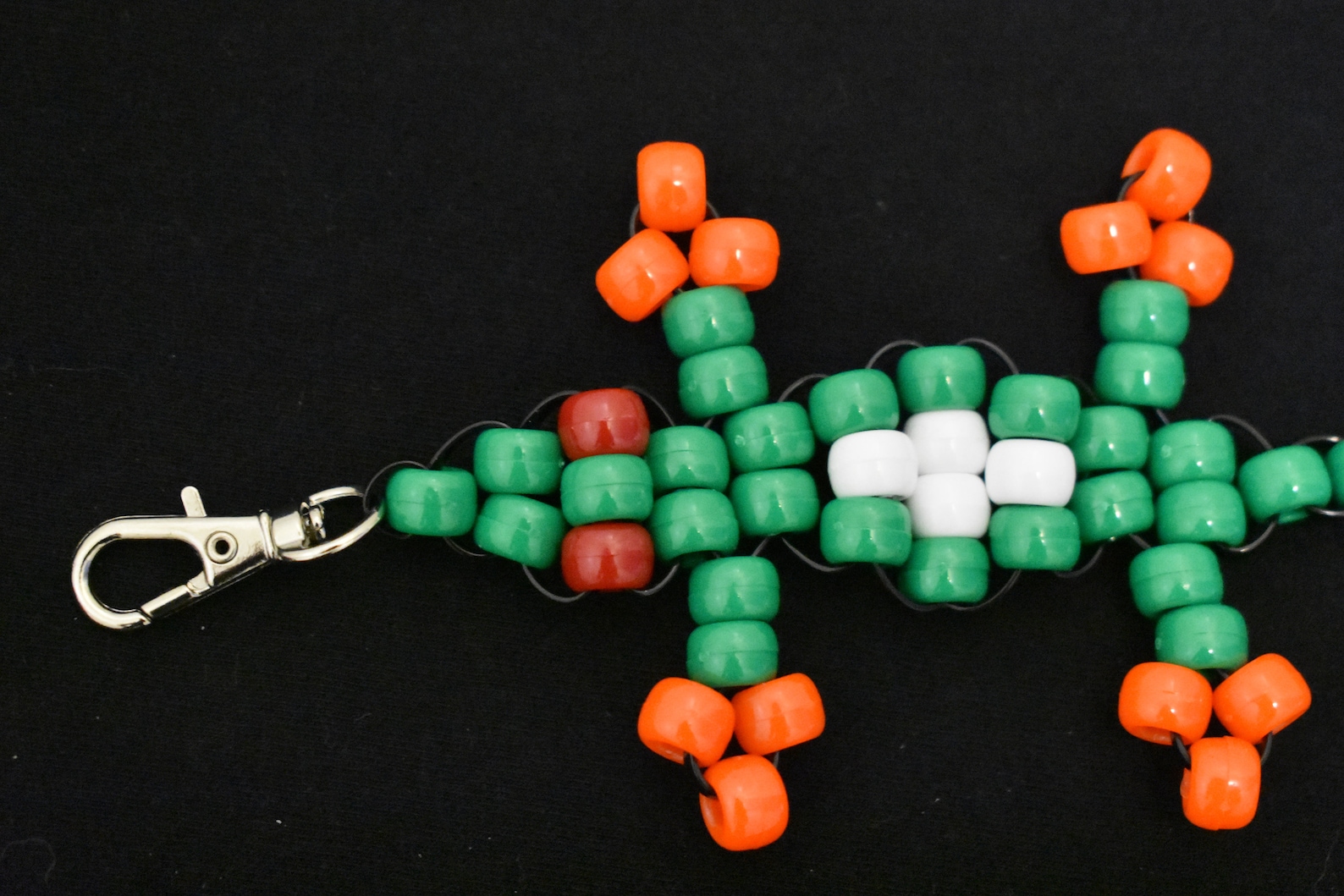 Beaded Lizard Keychain Gecko Keychain Pony Bead Lizard Etsy