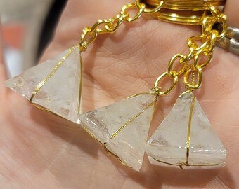 Crystal Pyramid Keychains