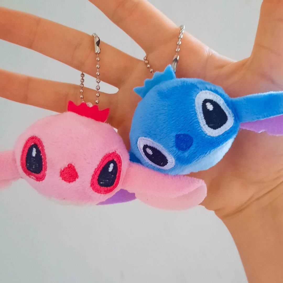 Stitch and Angel Keychain Etsy