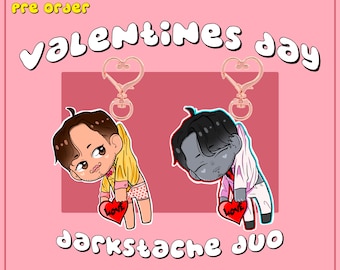 DARKSTACHE Valentines Day  |  Acrylic Keychain