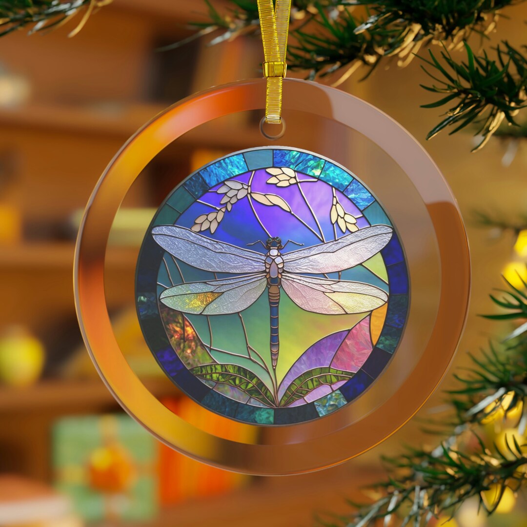 Dragonfly Suncatcher Gift Letter Monogram Suncatcher Dragonfly Glass