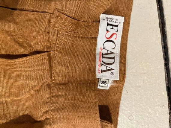 Vintage linen ESCADA pants 80s - image 5