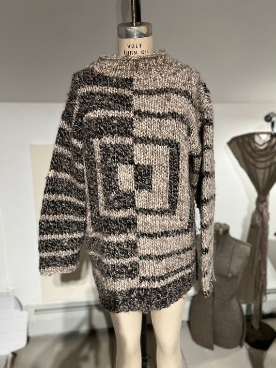 Vintage hand made Wool Sweater - image 8