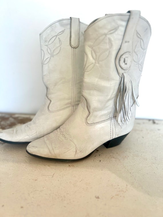 Vintage Laredo   western cowboy boots leather  8 w