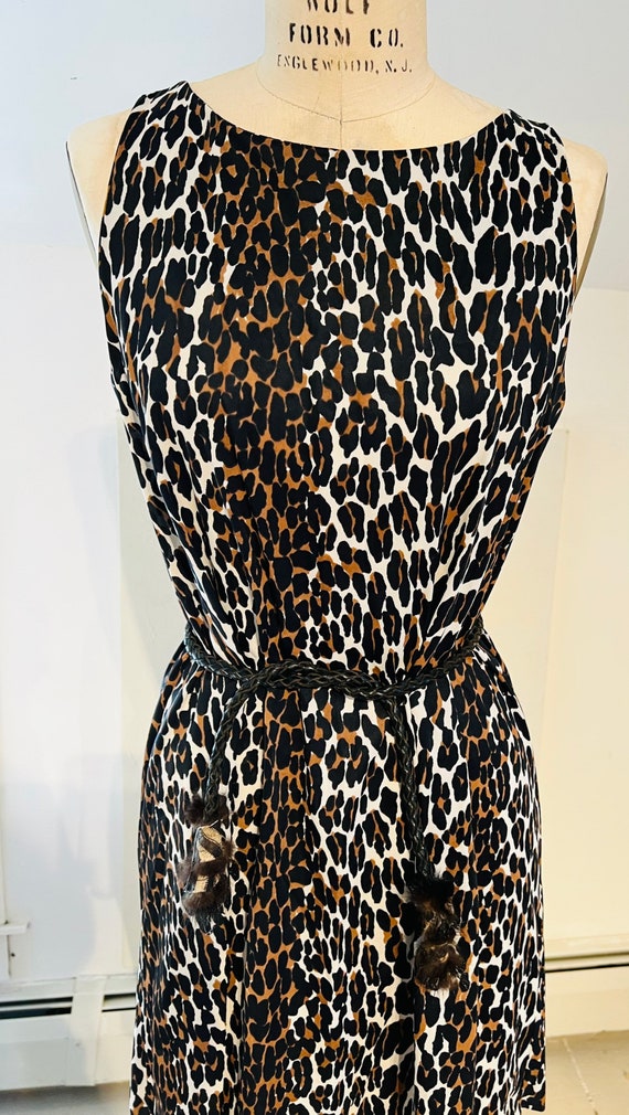 80s animal print dress - Gem