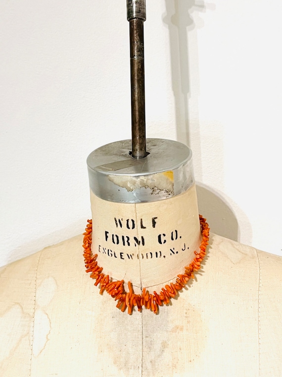 Vintage Coral necklace  hand made - image 1