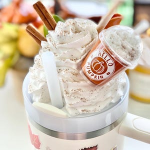 Fall Faux Stanley Topper: Pumpkin Spice Latte, Thanksgiving Decor