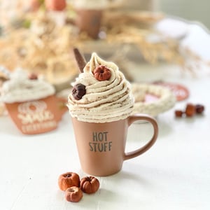 Pumpkin Spice Faux Whip Latte | Fall Decor | Fake Bake | Thanksgiving Decor | Kitchen Decor | Home Decor | Faux Whip | Farmhouse Decor