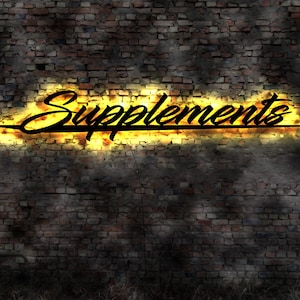 Supplements LED neon sign illuminated sign picture sign nutritional supplement nutritional supplements supplement