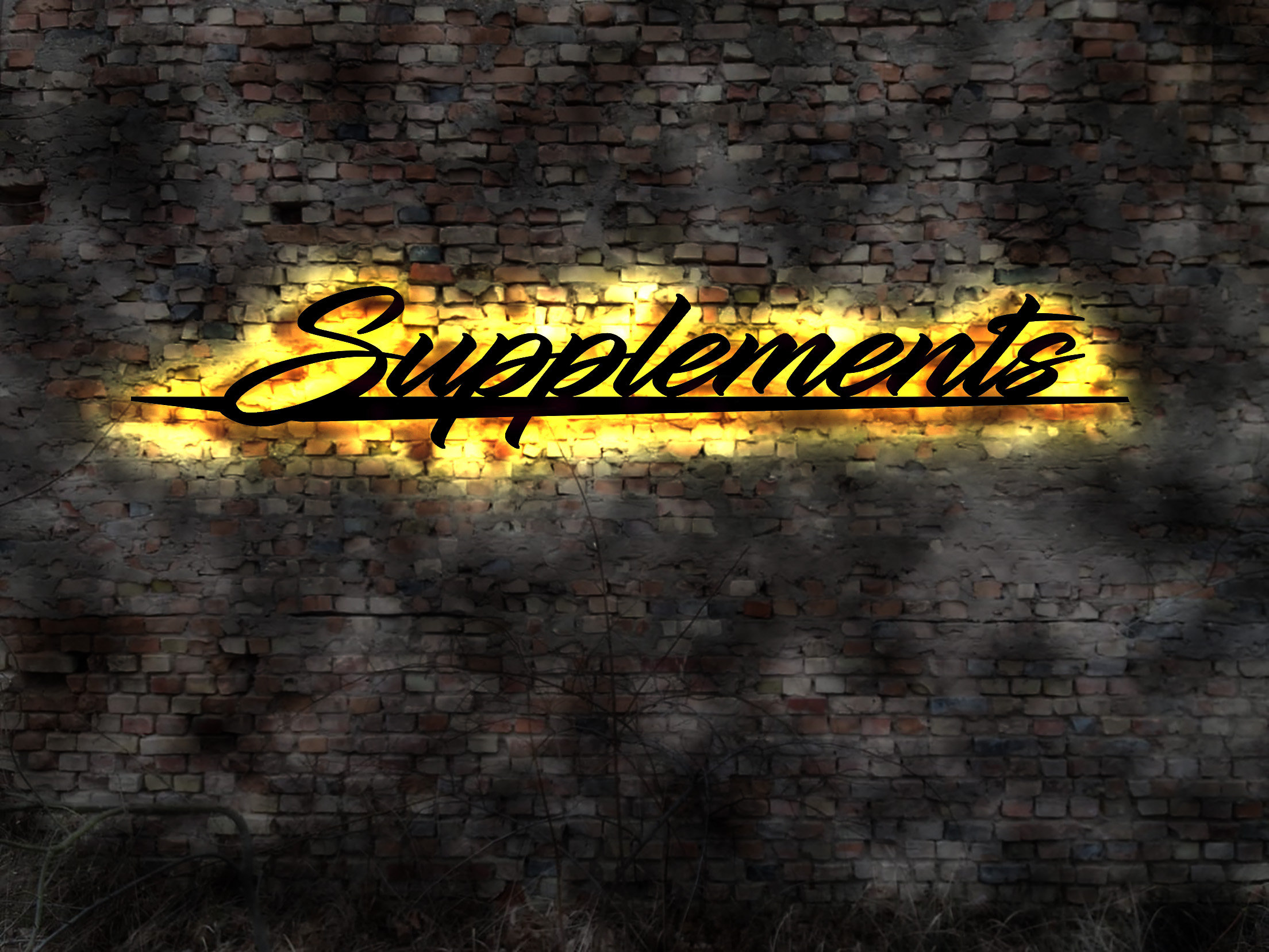 Supplementi Insegna al neon a LED, insegna luminosa, immagine, segno, integratore alimentare, integratori