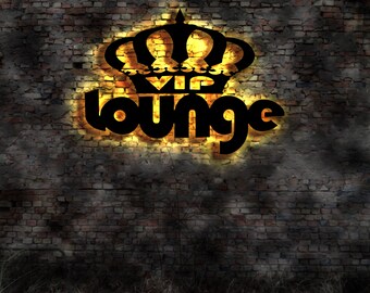 Crown King no Neon sign King sign sticker picture toy costume VIP lounge advertising illuminated sign bar decoration bar sign advertising V.I.P.