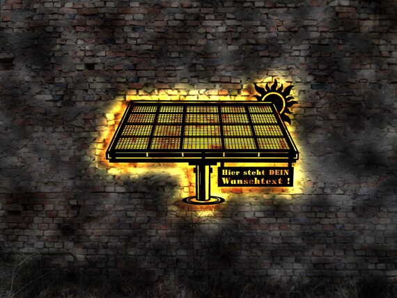 Solar powered neon sign deals