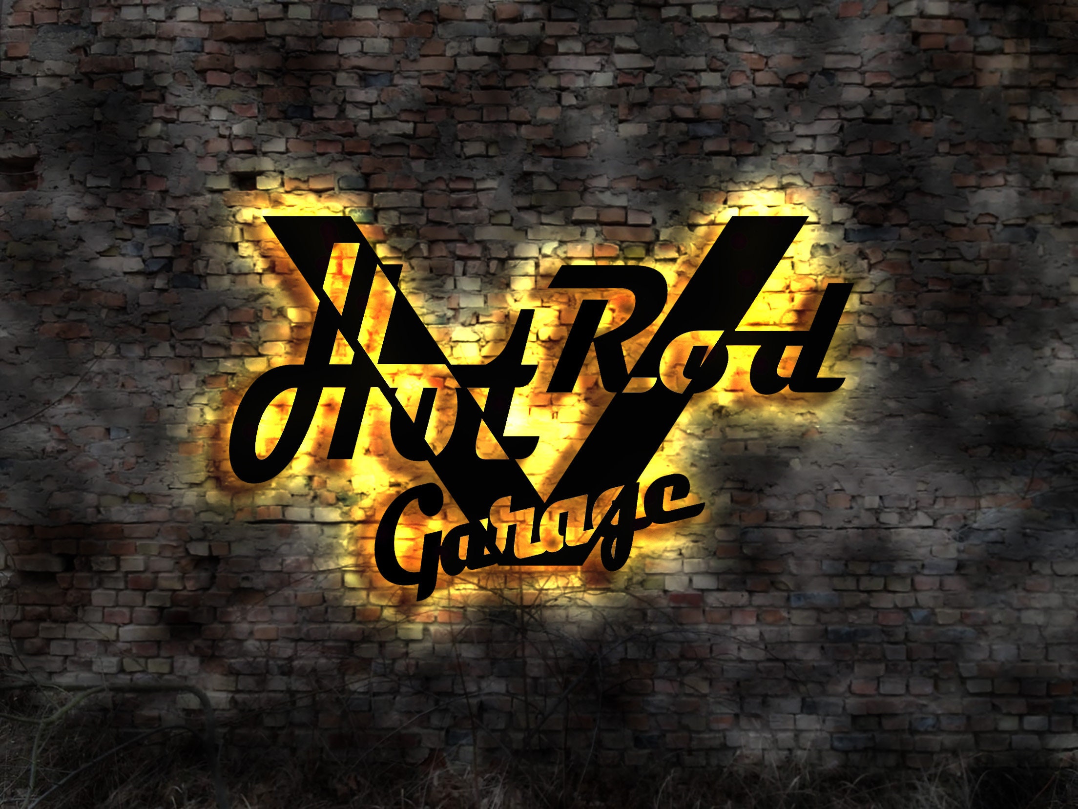 LED Car Mural Vintage Car Hot Rod Garage Bar Lamp Pub Neon Light Sign ...