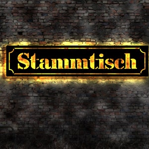 Stammtisch beer sign Stammtisch no Neon sign pub bar counter metal sign wall sticker picture sign wall decoration sticker picture drinking party