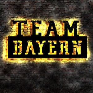 LED illuminated sign Team Bayern