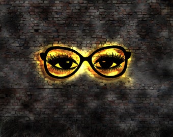 Optician glasses optician sign sunglasses ophthalmologist stand display sticker wall sticker illuminated sign wall sticker glasses eyes