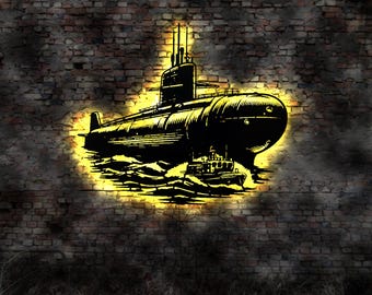 Letrero de neón letrero LED submarino modelo submarino letrero luminoso