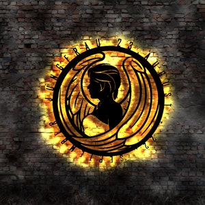3D LED Wall Mural Zodiac Horoscope Wall Sticker Neon Sign Virgo Chain Necklace Zodiac Sign Sign Wall Sticker Picture