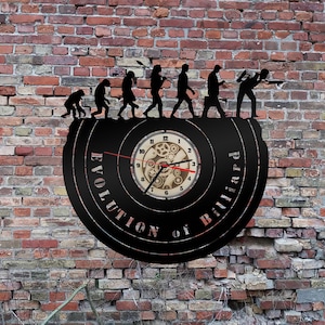 Clock Wall Clock Billiard Picture Mural