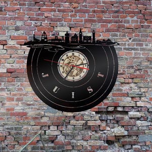 Uhr Wanduhr Bild  Skyline Insel Juist