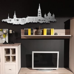 Stainless steel skyline city of Bern wall art steel rustproof silhouette metal art artist work