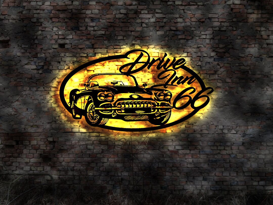 3D Muscle Car Garage LED Neon Sign Night Light Neon Advertising V8 US ...