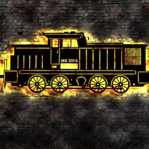DDR Locomotive Railway Sign Rail Wagon Station Model Railway Illuminated Sign LED Decoration Car Car Sticker Sign