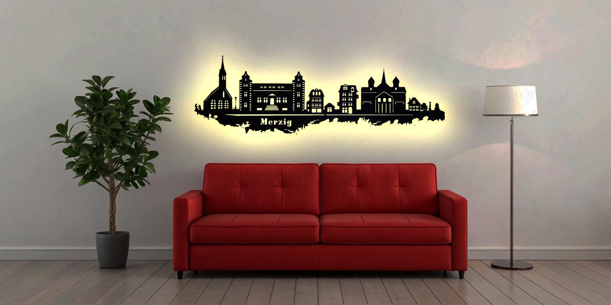 Poster Saarbrücken Saarland Deutschland Skyline Silhouette Panorama Poster Saarbrücken Saarland Deutschland Skyline Silhouette Panorama