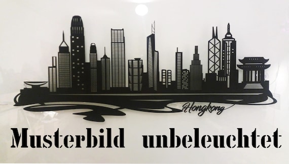 LED City City Skyline Wood Map AK Map Map Braunschweig Etsy - Mural