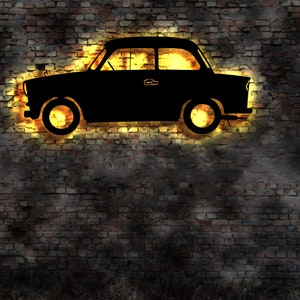 Led wall picture DDR car Ossi Ostalgie vehicle truck sign car vintage car coupe two-stroke engine two-stroke sign