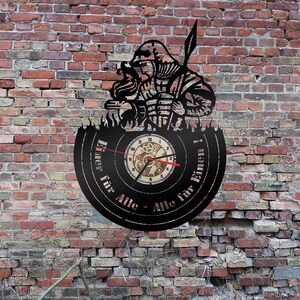Wandklok Sint Florian bord geen sticker afbeelding figuur schoorsteenveger brandweer THW LED sticker logo boek bedrijfsbord