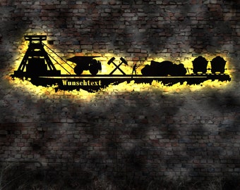 Good luck! Mining, coal mine, miner, emblem, flag, t-shirt, sign, illuminated sign, LED neon sign, sticker, logo, book, company sign