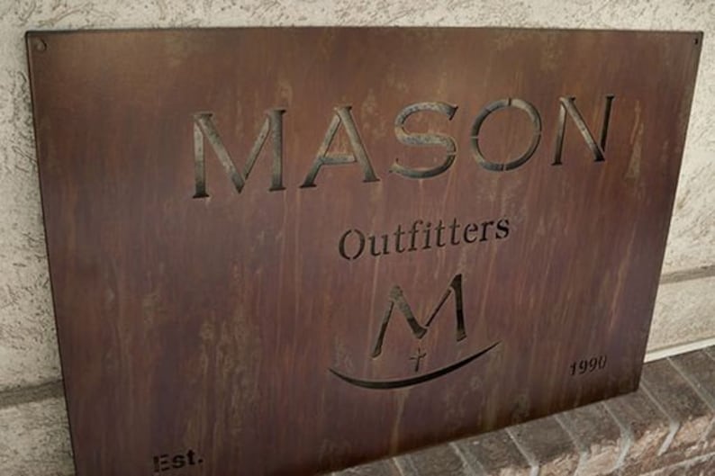 Custom Rusted Metal Sign Personalized Metal Signs Farm Signs Farm Signs ...