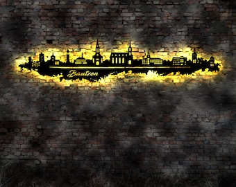 3D LED Deko-Skyline Von Koblenz – Wandtattoo Als  Produktbild-Vorschau 3