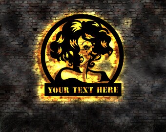 LED sign mural transgender transvestite crossdresser no mask feminine outfit
