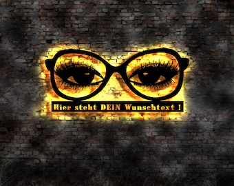 Optician glasses optician sign sunglasses ophthalmologist stand display sticker wall sticker illuminated sign wall sticker glasses eyes