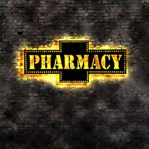 LED sign Pharma Pharmacy Apotheke Medical sign Health Neon sign Neon advertising Medizine Medicine Doctor Artz Heiler Apotheke Apotheker