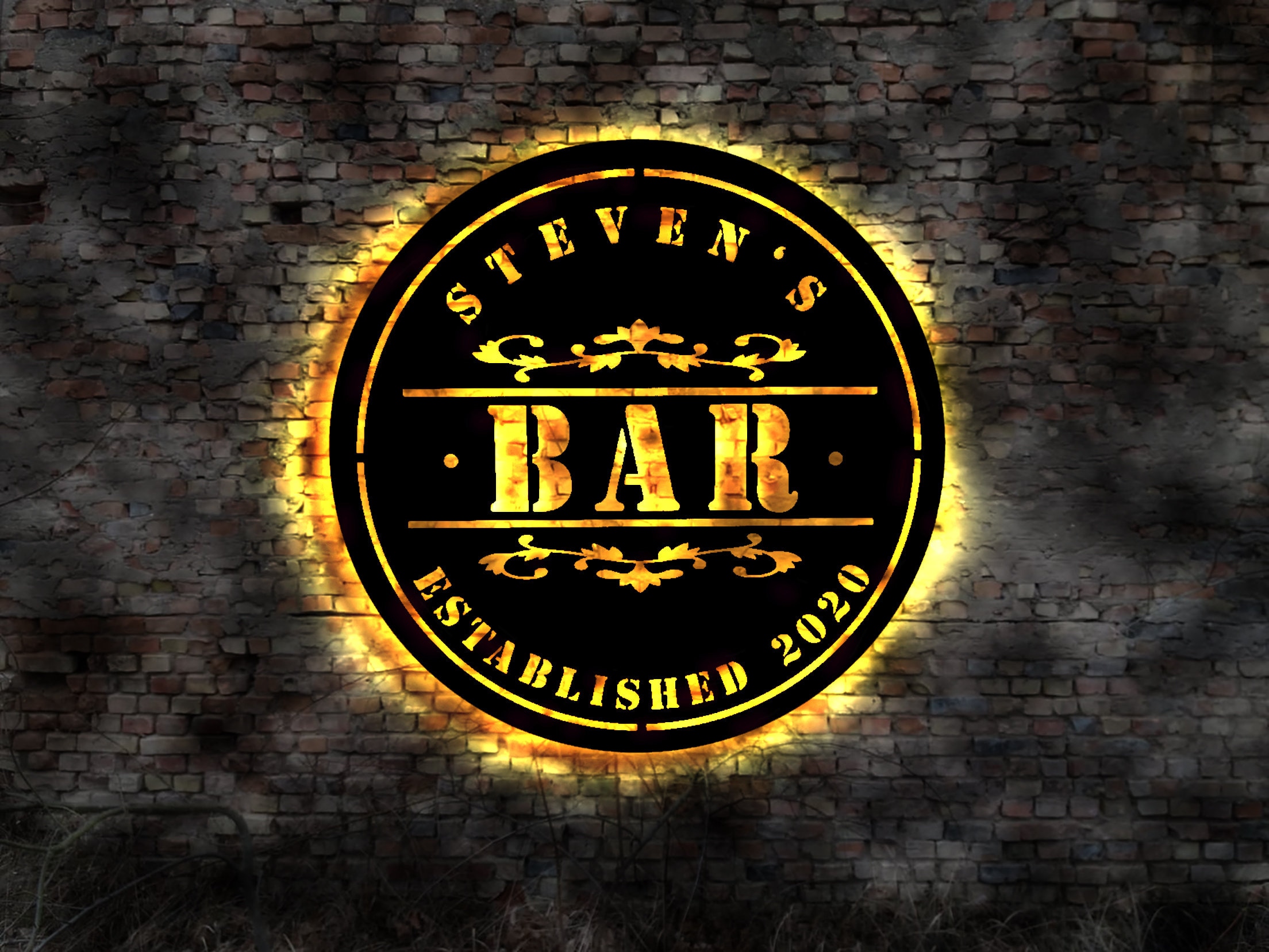 Individual custom sign bar arrow espresso indirect lighting LED sign wall sticker illuminated image neon advertising Neon sign Alc alcohol
