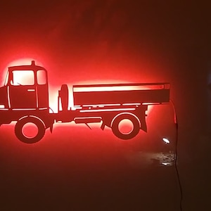 DDR truck LED mural transporter tipper truck van illuminated sign pickup service vehicle oldtimer youngtimer truck