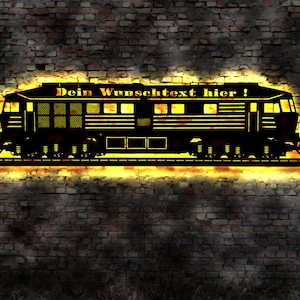 DDR locomotive railway sign rail wagon station model railway illuminated sign LED decoration car car sticker sign