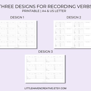 English Verb Practice | Landscape Horizontal | Verb Study and Practice ...