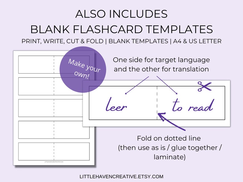 Printable Spanish Flashcards Verbs