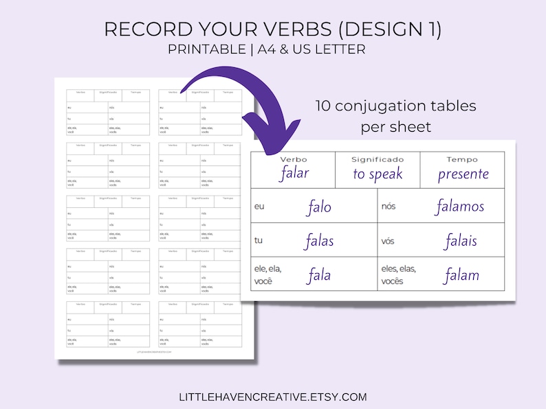 Portuguese Verb Practice Study And Practice Templates Conjugation Tables Portrait Vertical Portuguese Verb Practice Study And Practice Templates Conjugation Tables Portrait Vertical