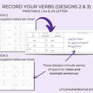 English Verb Practice | Landscape Horizontal | Verb Study and Practice ...