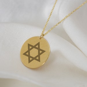 Custom Star of David Necklace Women, 14K Gold David Star Necklace, Religious Gift for Her, Jewish Necklace, Gift From Israel, Bar Mitzwah