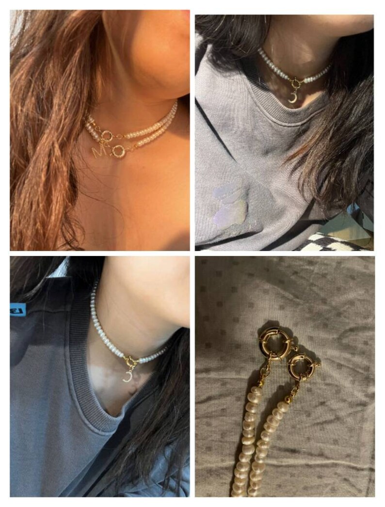 freshwater pearl necklace etsy