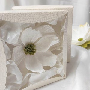 Segnaposto con fiore di carta per matrimonio, battesimo, comunione, wedding, placeholder, segnaposto matrimonio, cadeau